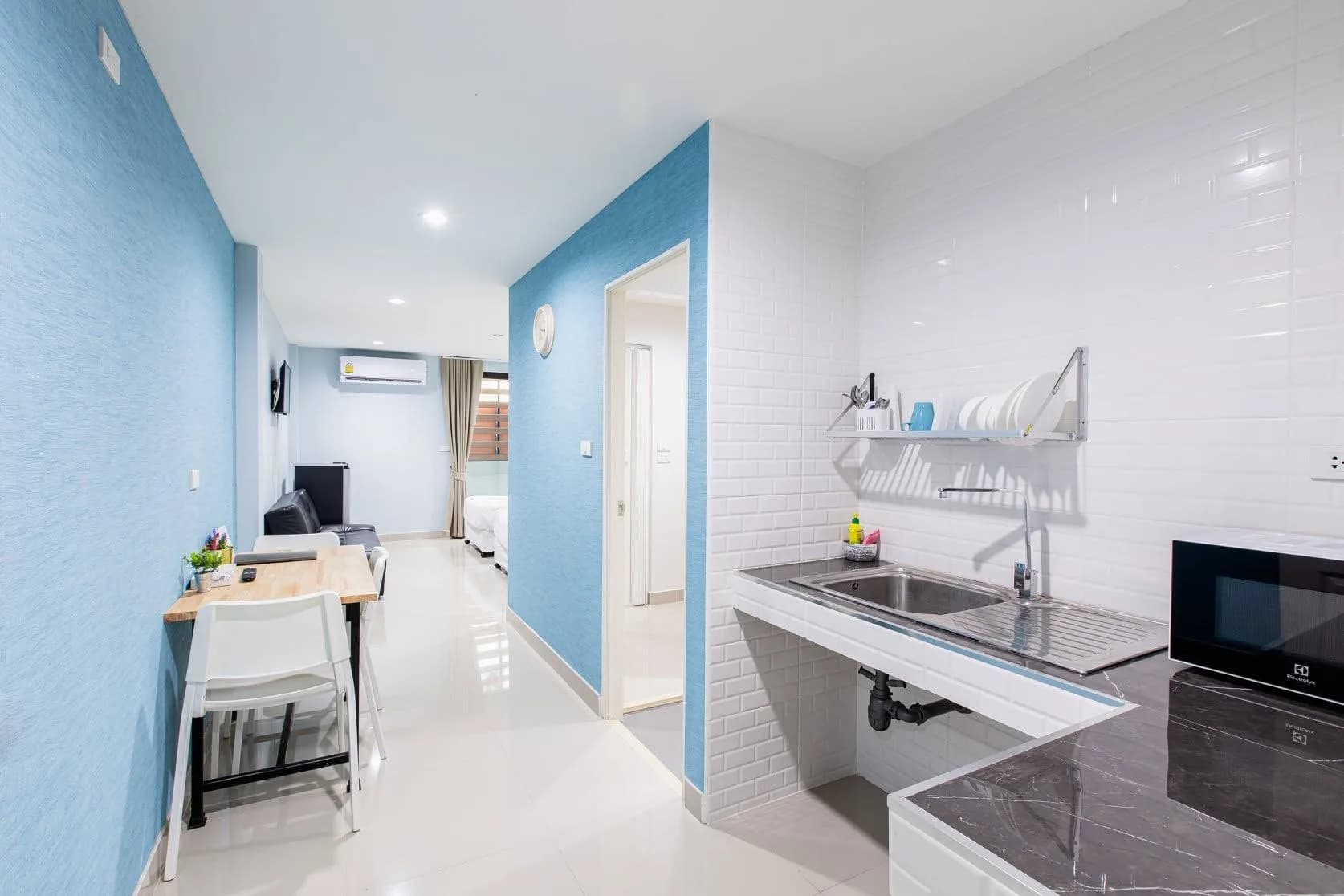 Asia Place Apartment 2, Soi Phetkasem 42 Yaek 1, Phasi Charoen: Zimmer mit 32 m² zur Monatsmiete, mit kleiner Küche und Balkon, nahe der Siam-Universität Foto 8