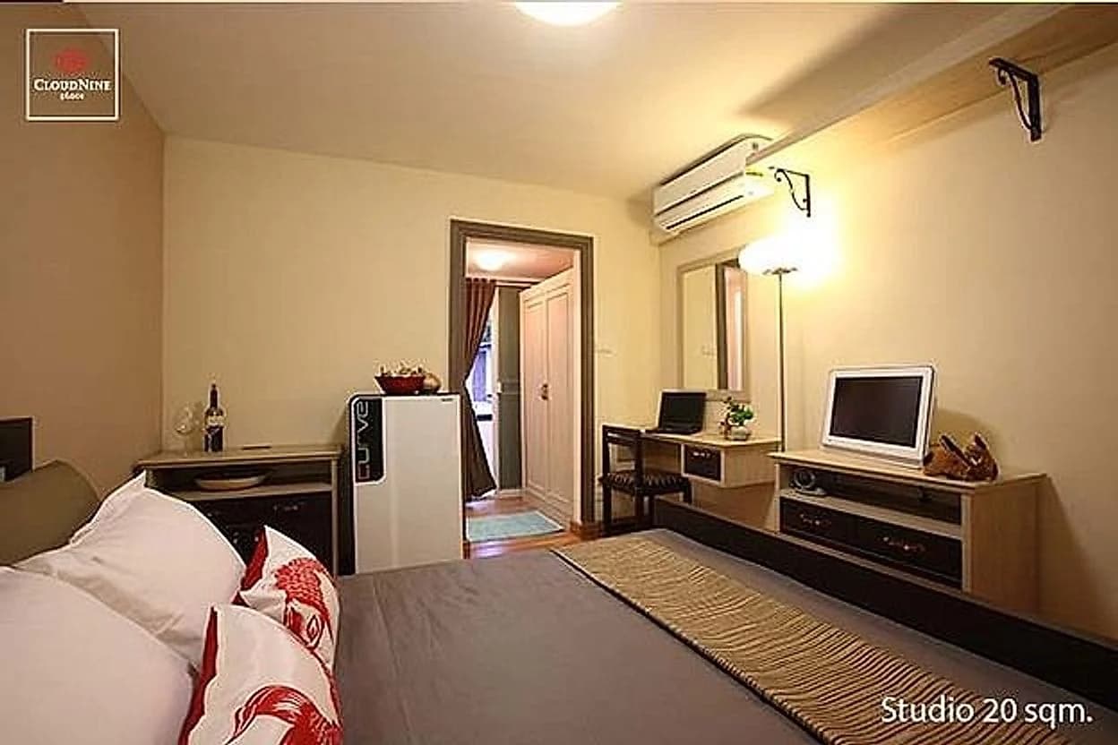 Cloud Nine Place Apartment၊ Soi Vibhavadi Rangsit 16/39 (Ratchada 19)၊ MRT Ratchadaphisek အနီး၊ စတူဒီယိုများနှင့် အိပ်ခန်း 1 ခန်းပါ အခန်းများ ငှားရန်၊ ကြောင်မွေးခွင့်ပြု ဓာတ်ပုံ 2