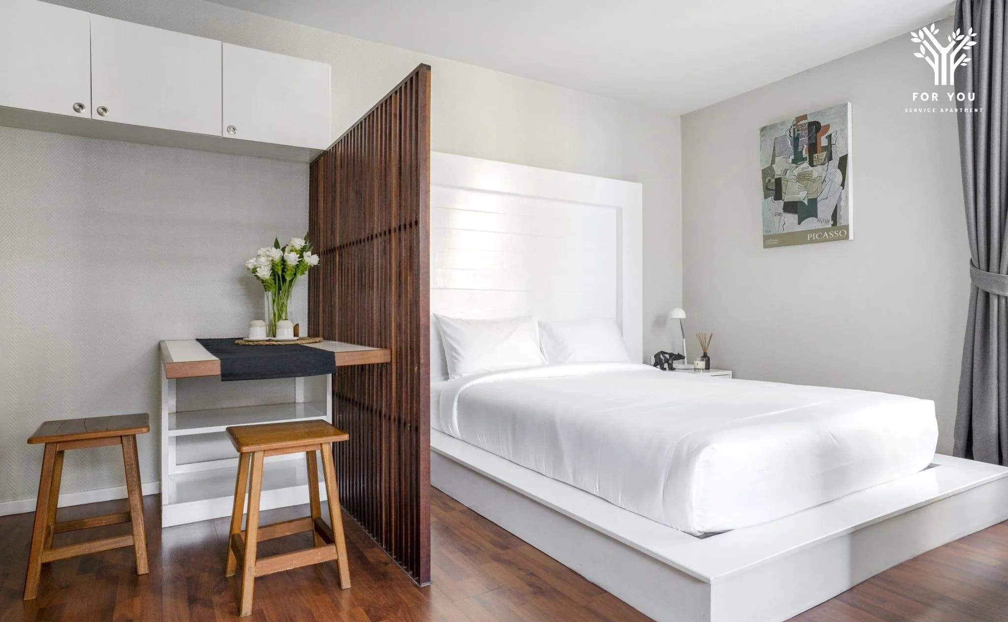 For You Apartment、ソイ Phaisan、Pracha Rat Bamphen、Huai Khwang：MRT Huai Khwang駅から約500m、プール付きのサービスアパートメント、30-58㎡のお部屋を月単位で賃貸 写真5