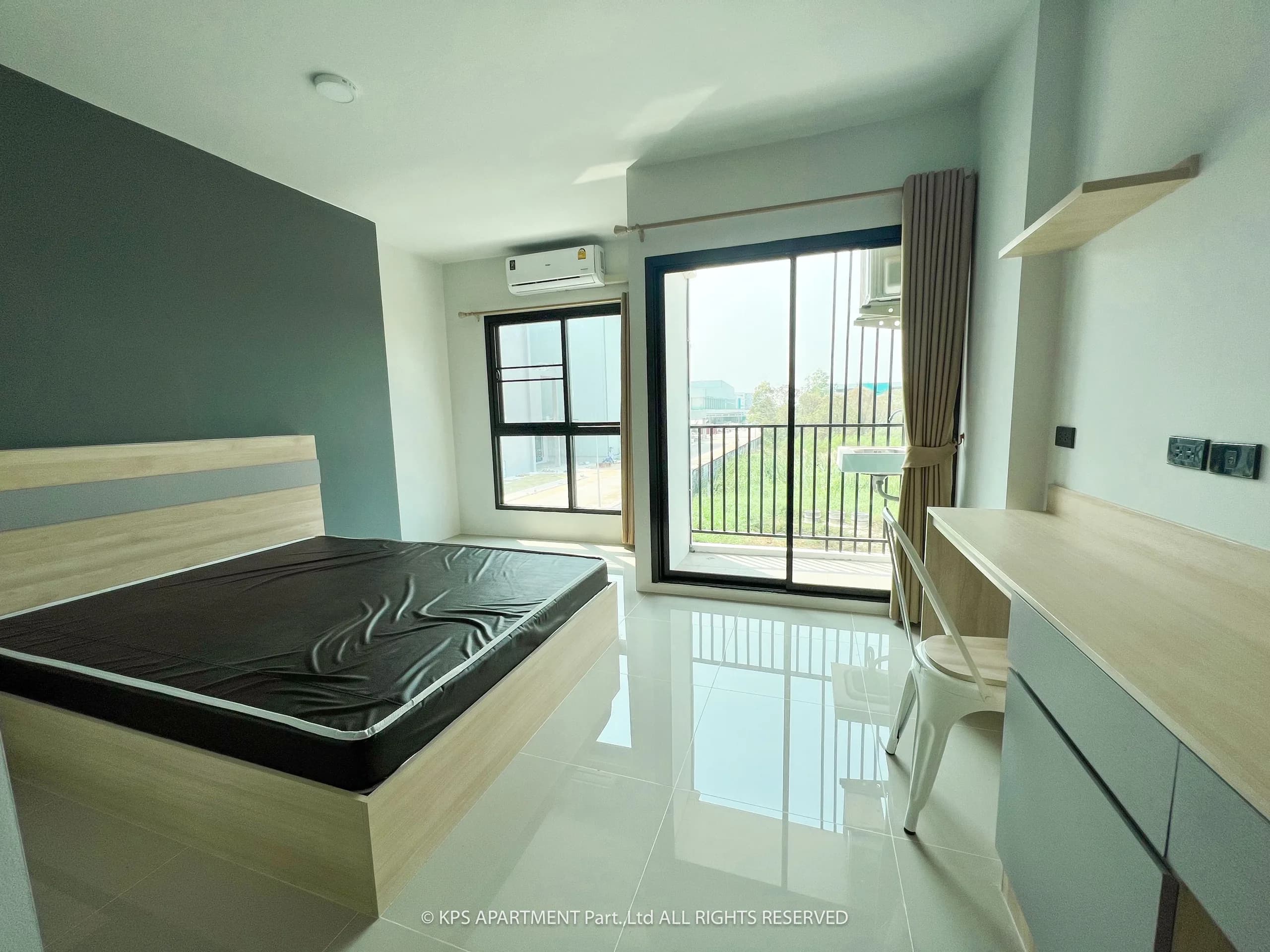 Disewakan Studio Bulanan Furnished dengan Balkon Lebar dan Kulkas Gratis di KPS Residence, Rangsit Khlong 10, di Samping Pabrik GPO foto 4