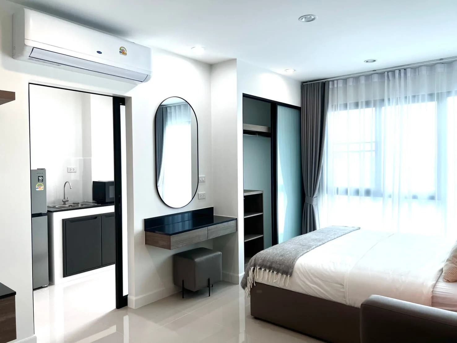 NARA Residence ซอยอุดมสุข 24 ห้องสตูดิโอรายเดือน อาคารเปิดใหม่ มีฟิตเนส รูปที่ 4