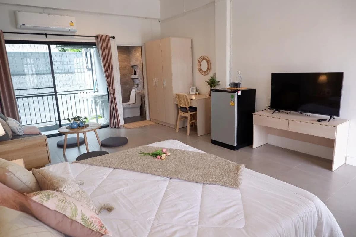 SK14 Cozy Residence, Soi Sangkhom Songkhro 14, Lat Phrao: studio sewa bulanan seluas 32 m² dalam bangunan 3 tingkat yang tenang foto 2