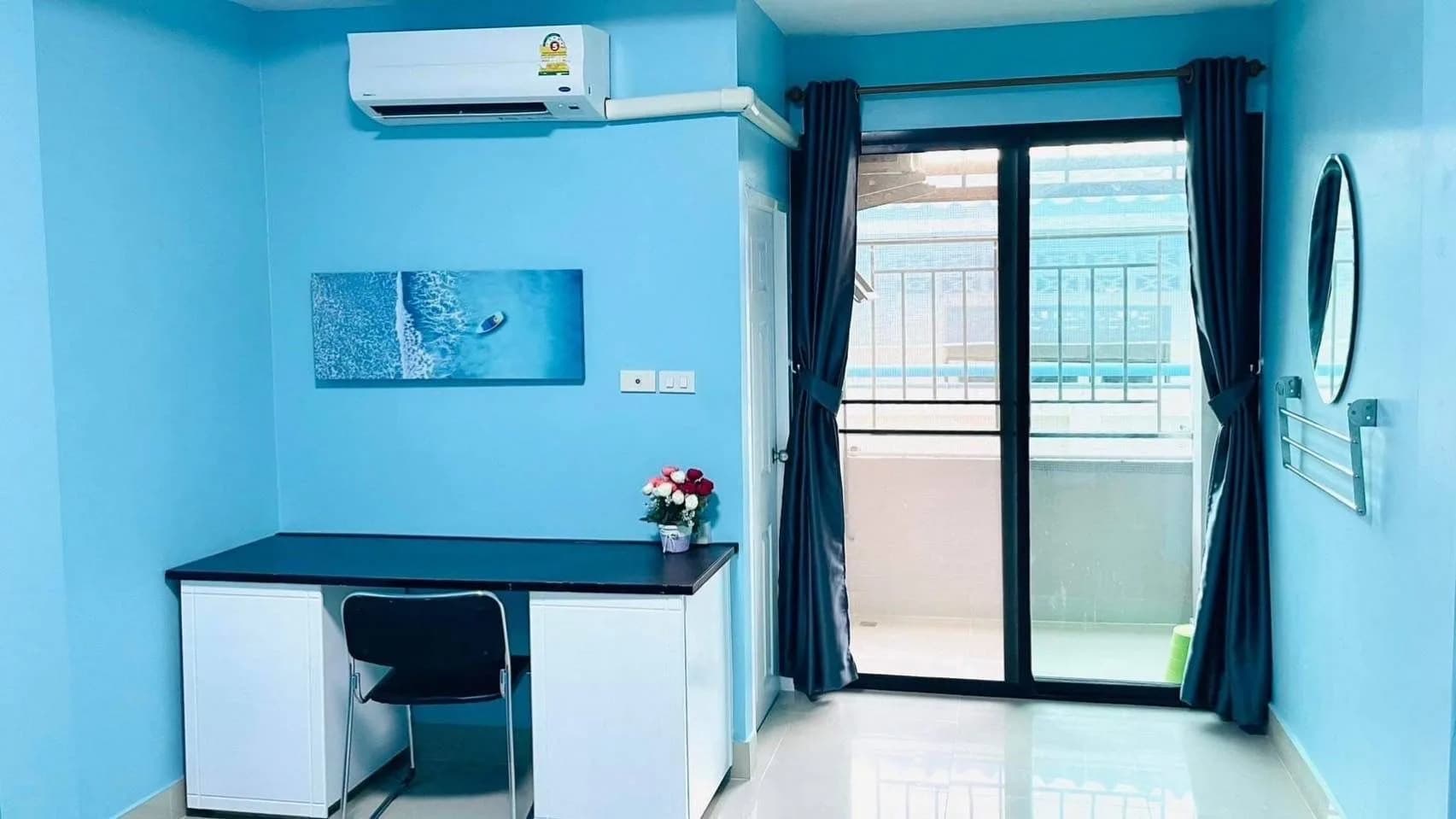 W-Town Apartment, Ton Mamuang: Big C Phetchaburi 인근 가구 완비 월세 객실 사진 6