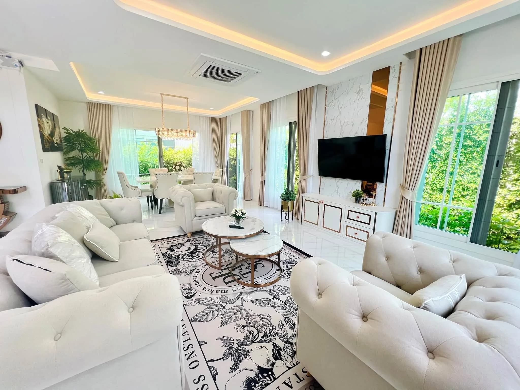 Corner Detached House for Sale or Rent at Grandio Bangna Km.5, 4 Bedrooms, 5 Bathrooms, 258 sq.m., 74 sq.wah, Fully Furnished photo 2
