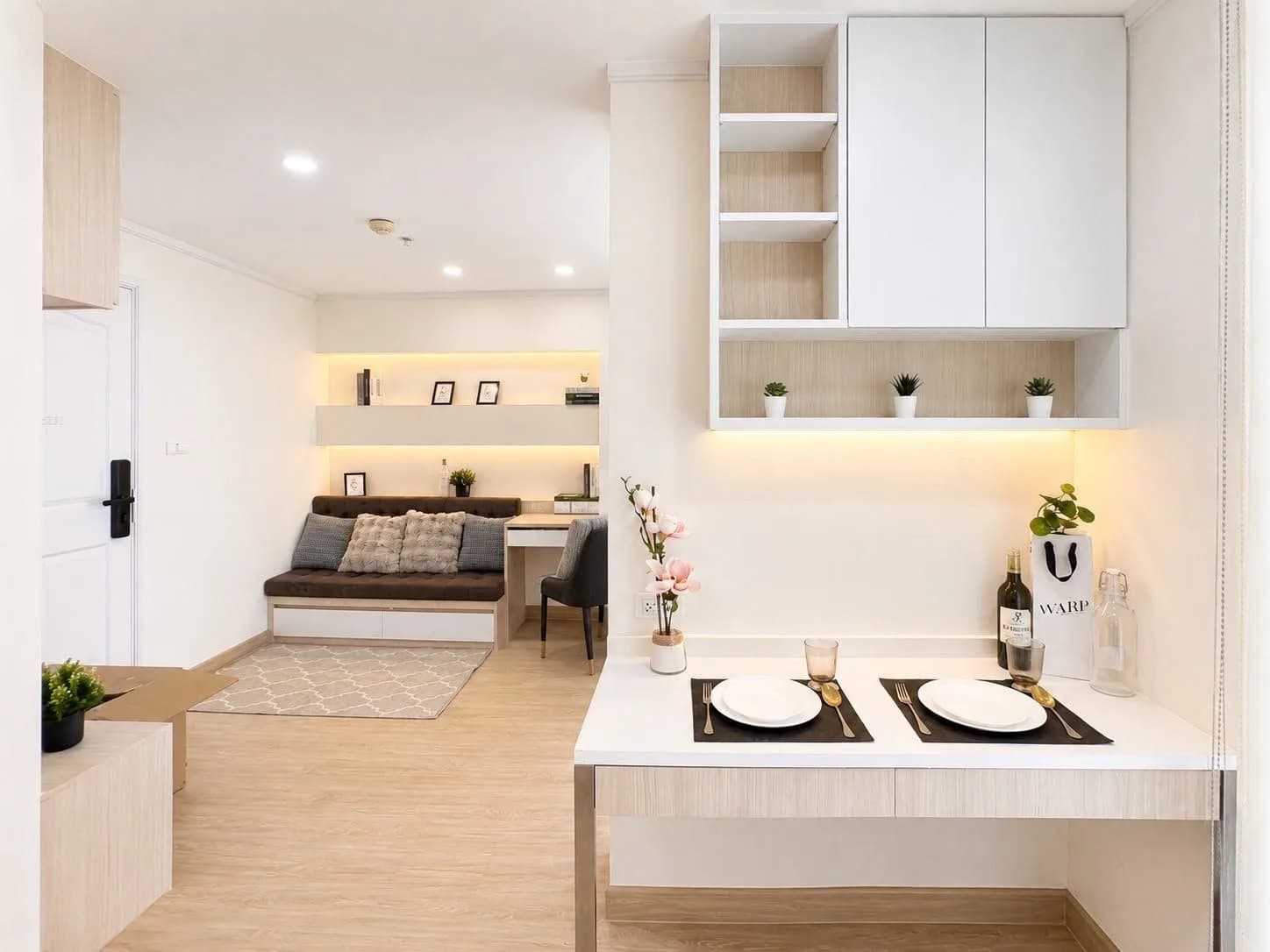 Condo d'angle à vendre, Lumpini Ville Lasalle-Bearing, 26 m², bâtiment B, étage 15, récemment rénové, vue sur la ville photo 5
