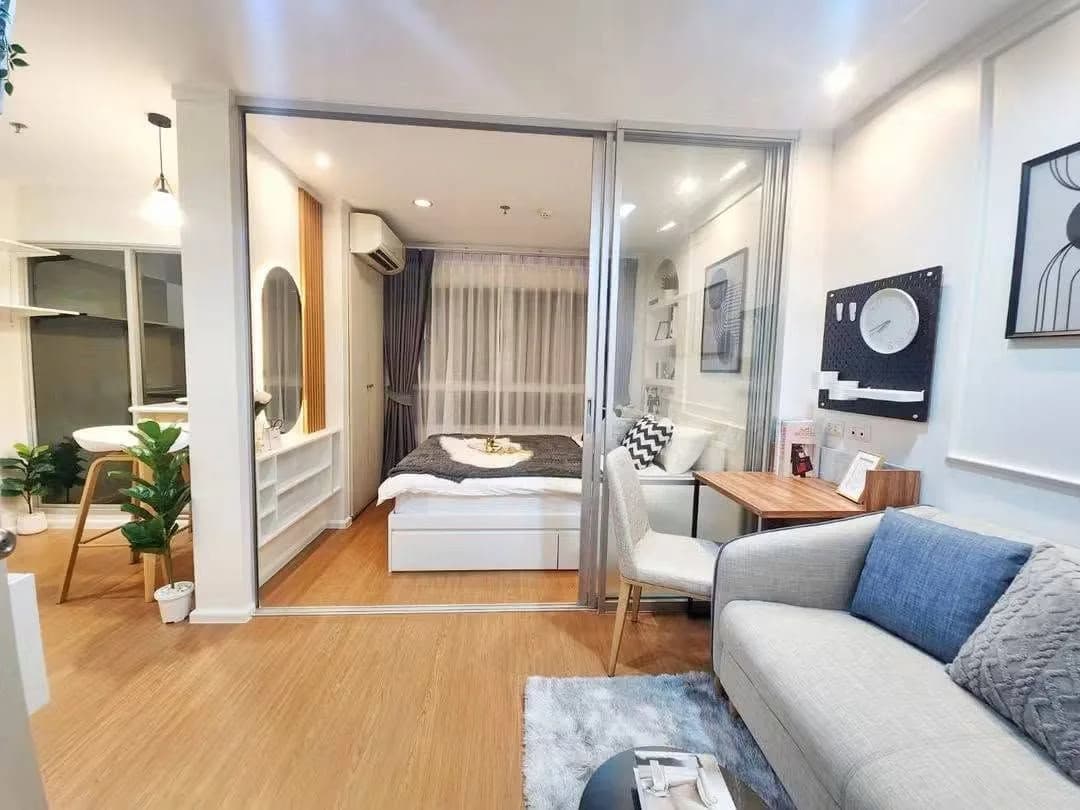 Condominio de 1 dormitorio en alquiler en Lumpini Ville Prachachuen-Phongphet 2: edificio B, planta 16, amueblado, gastos comunes incluidos