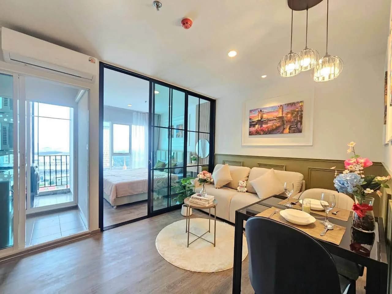 كوندو للإيجار في Regent Home Bangna: 1 غرفة نوم، 28 م²، الطابق 20، مطبخ منفصل، قرب BTS Bang Na