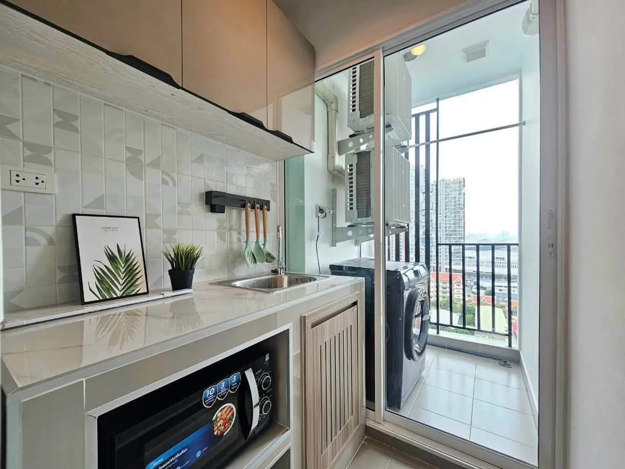 كوندو للإيجار في Regent Home Bangna: 1 غرفة نوم، 28 م²، الطابق 20، مطبخ منفصل، قرب BTS Bang Na صورة 4
