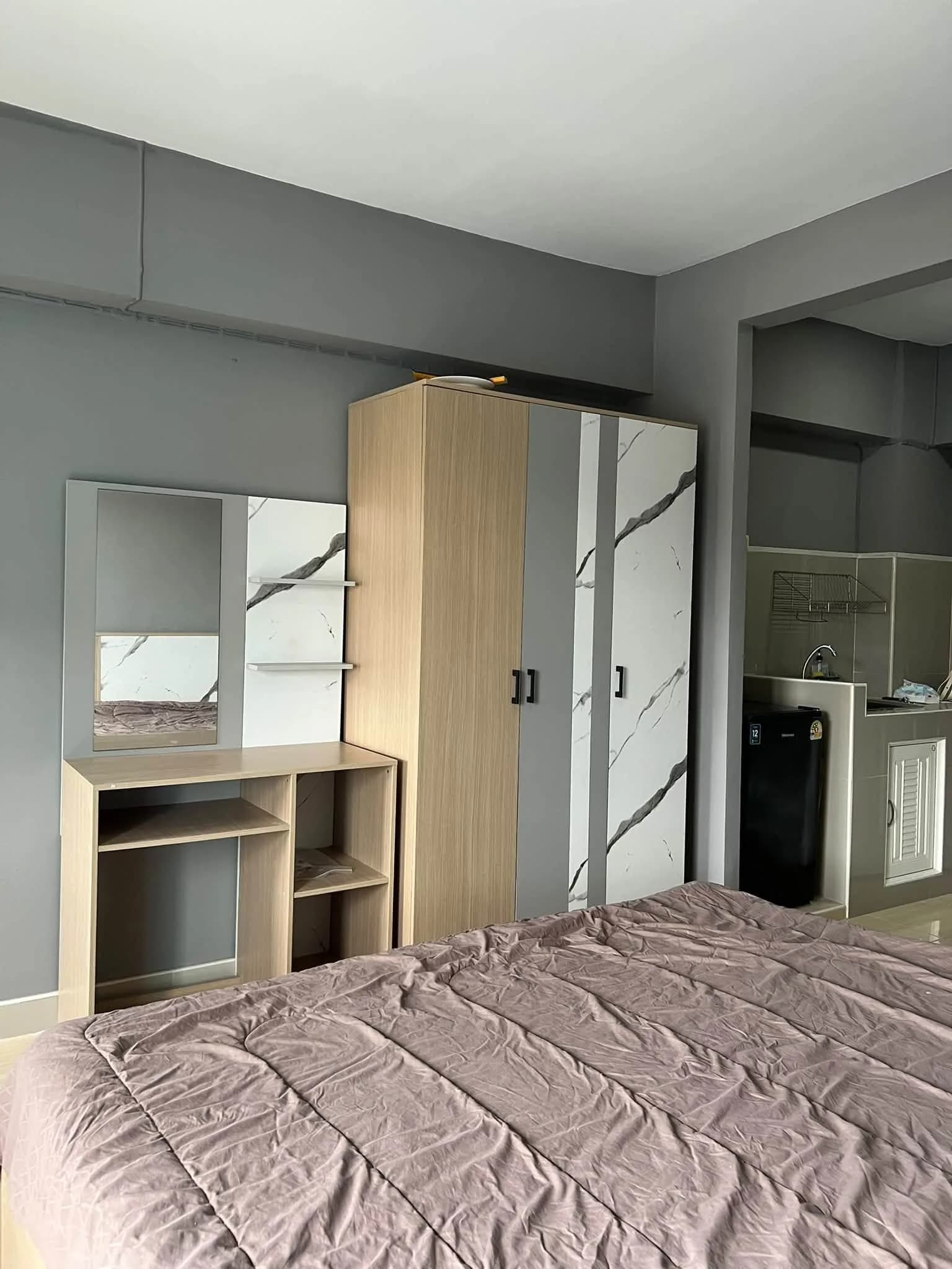 كوندو للإيجار في Sawasdee Bangkok Condominium: استوديو مجدّد حديثًا، شامل رسوم الخدمات المشتركة، يُسمح بالحيوانات الأليفة، قرب Seacon Square صورة 4