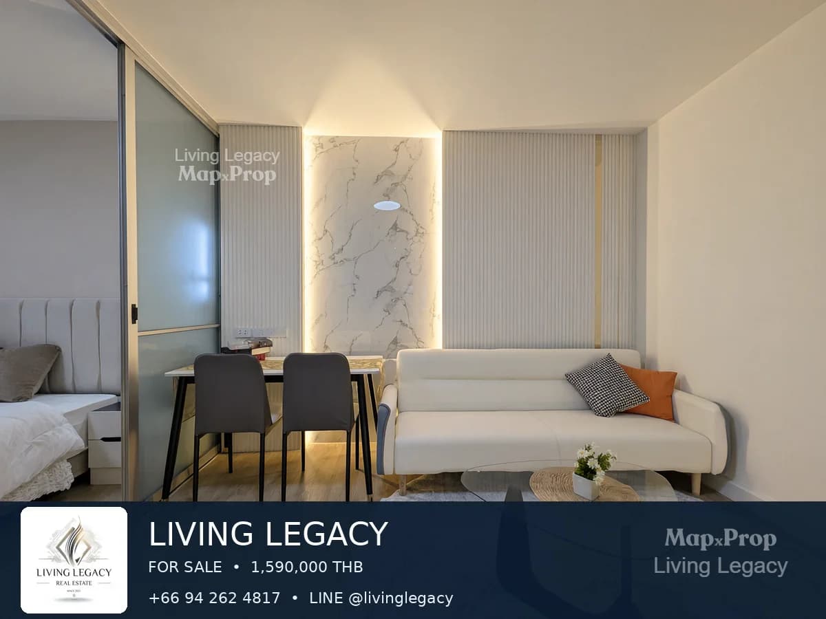 Condo 1 chambre à vendre, dcondo Onnut-Rama 9, bâtiment A, étage 1, 29 m² photo 3