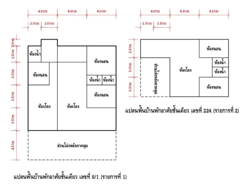 บ้านเดี่ยวชั้นเดียว 2 หลัง รวม 5 ห้องนอน 5 ห้องน้ำ ติด ทล.2045 ร้อยเอ็ด 4