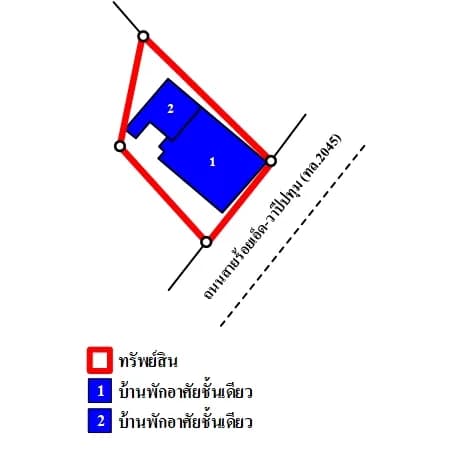 บ้านเดี่ยวชั้นเดียว 2 หลัง รวม 5 ห้องนอน 5 ห้องน้ำ ติด ทล.2045 ร้อยเอ็ด รูปที่ 5