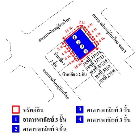 อาคารพาณิชย์ 3 ชั้น 4 คูหา บ้านไทย 6 ห้องนอน 8 ห้องน้ำ รูปที่ 7