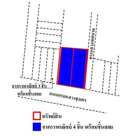 อาคารพาณิชย์หัวมุม 4 ชั้นพร้อมชั้นลอย 4 คูหา ถนนกรมหลวงชุมพร รูปที่ 5