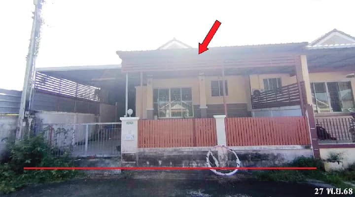 Single-Storey Semi-Detached House at Prathana Pluak Daeng, 42 sq.wah · Auction property