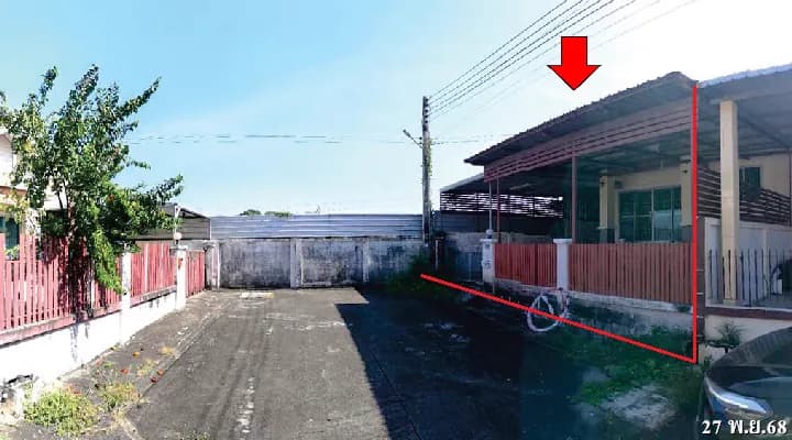 บ้านแฝดชั้นเดียว หมู่บ้านปรารถนา ปลวกแดง 42 ตร.ว. · ทรัพย์ประมูล 2