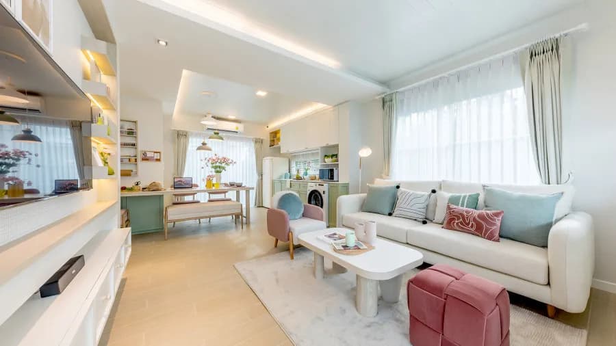 บ้านตัวอย่าง ห้องนั่งเล่น