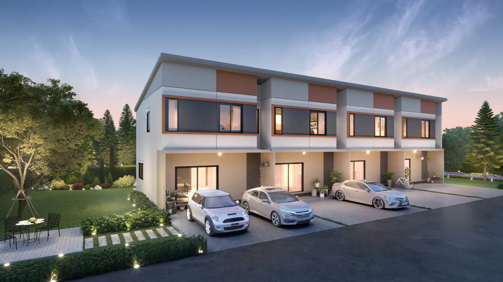 Townhomes in the project