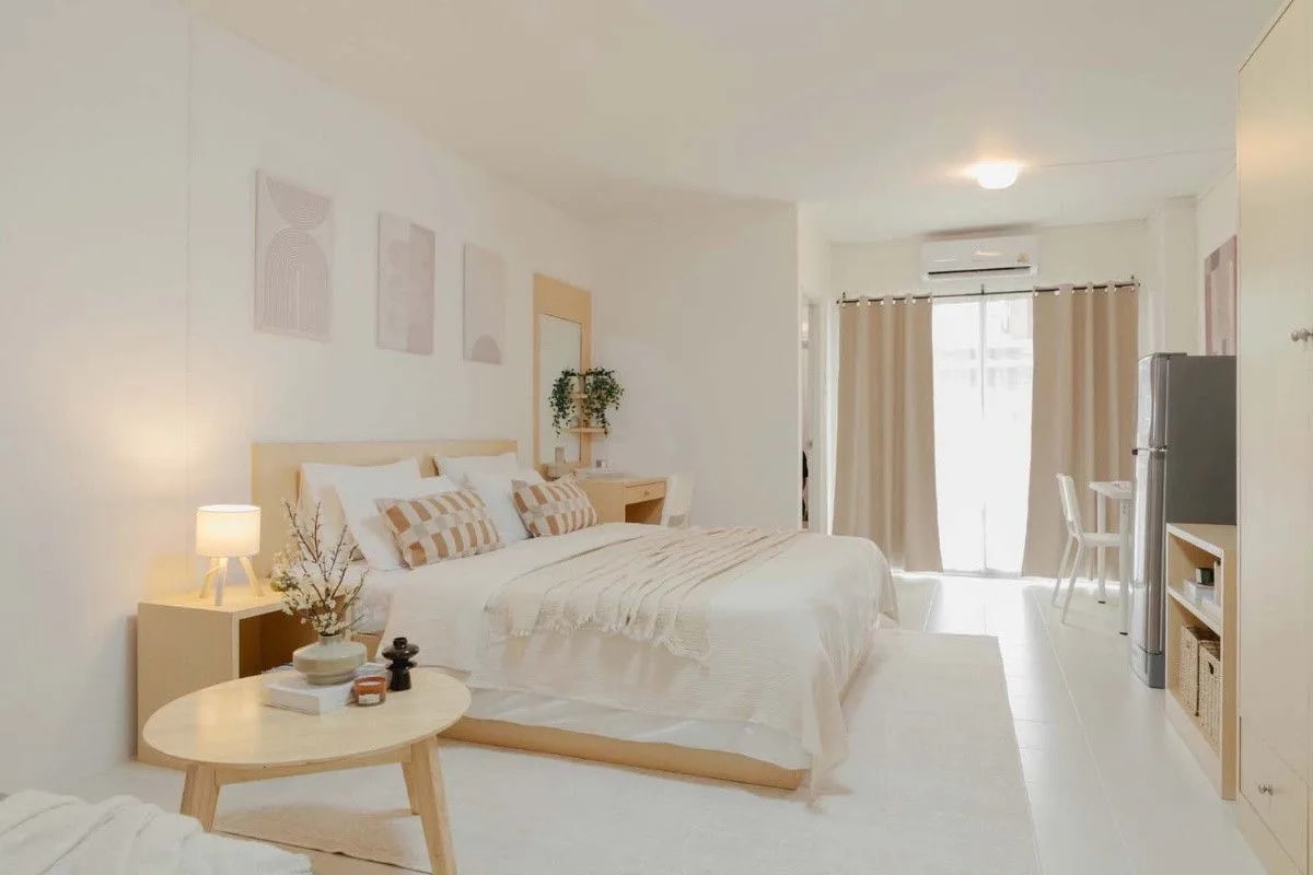 Krongthong Mansion Ratchada, Soi Inthamara 47, Din Daeng: Studio Bulanan Seluas 26-46 m², Sekitar 650 m dari MRT Sutthisan · 1