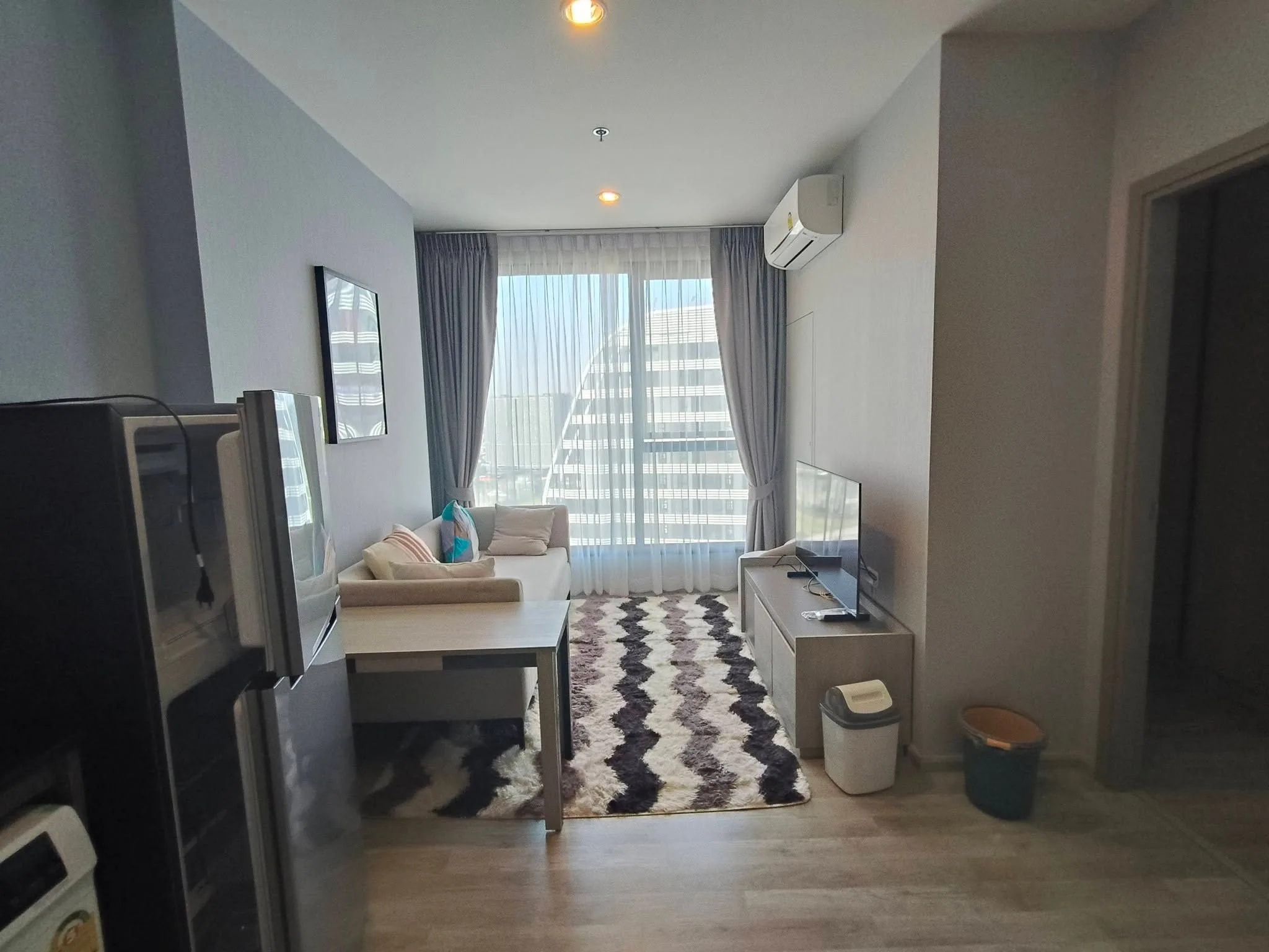 Brandneue 1-Schlafzimmer-Wohnung zur Miete in Ideo Mobi Sukhumvit Eastpoint, 36.5 m², 26. Etage, Badewanne, nahe BTS Bang Na · 1