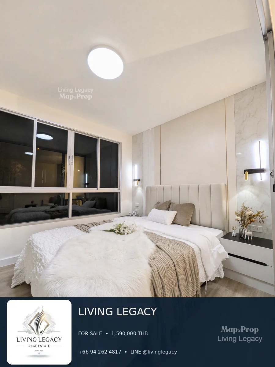 Condo 1 chambre à vendre, dcondo Onnut-Rama 9, bâtiment A, étage 1, 29 m² · 1