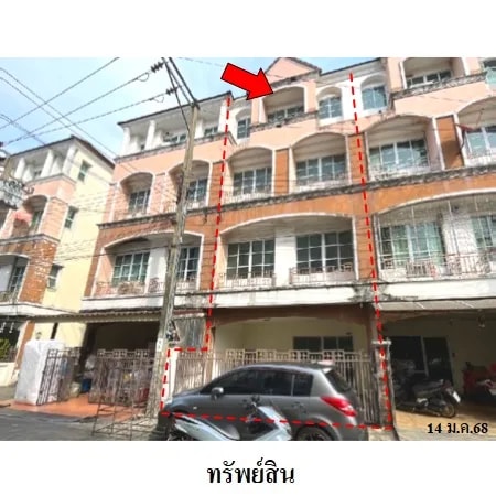 ทาวน์โฮม 4 ชั้น หมู่บ้านภิรมย์สุข ลาดพร้าววังหิน 21.6 ตร.ว. 6 ห้องนอน · 1