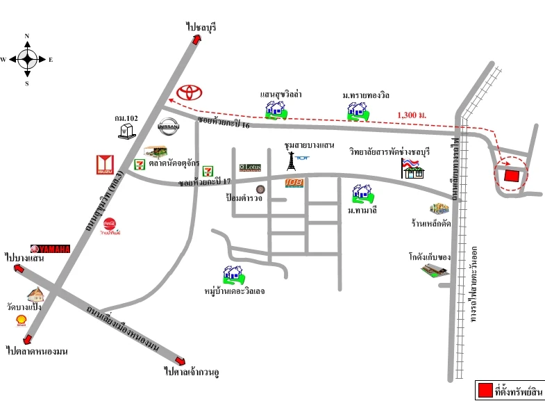 แผนที่การเดินทางจากผู้ลงประกาศ