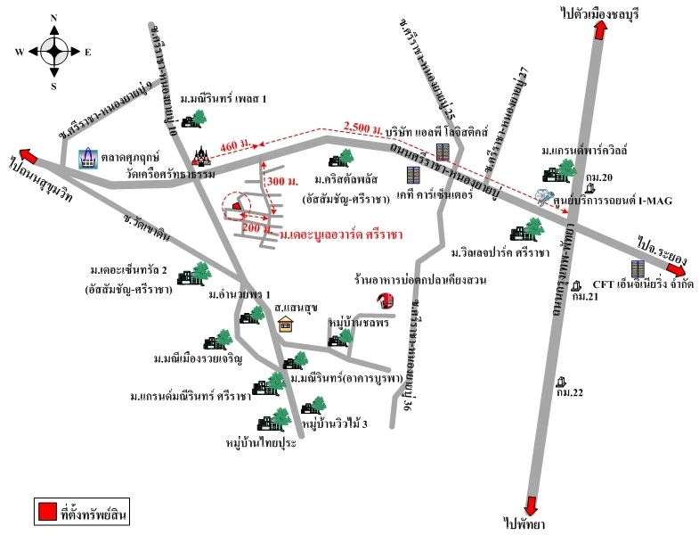 แผนที่การเดินทางจากผู้ลงประกาศ