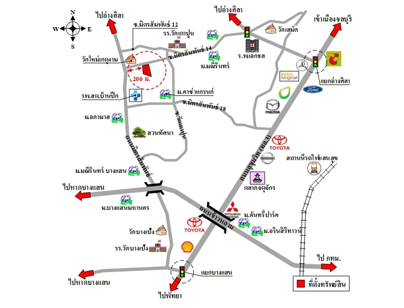 แผนที่การเดินทางจากผู้ลงประกาศ