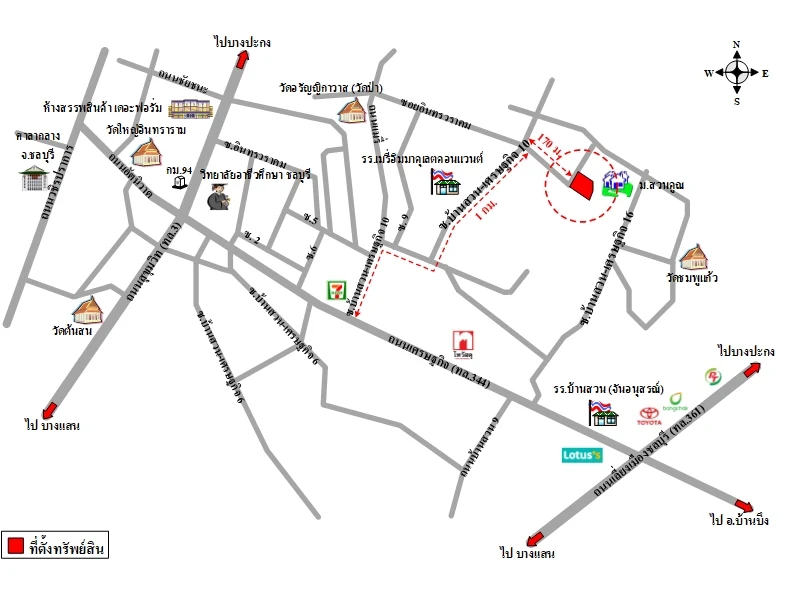 แผนที่การเดินทางจากผู้ลงประกาศ